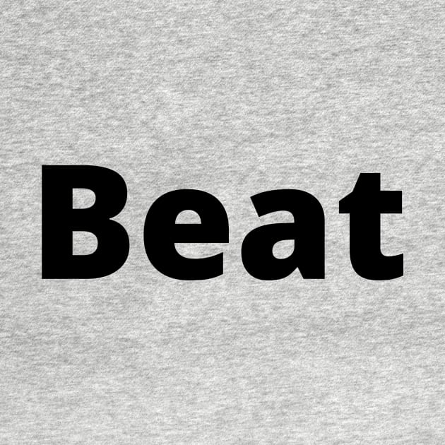 Beat Black Text Typography by Word Minimalism